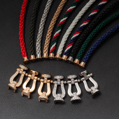 [Lumi Jewels]FORCE LARGE HORSESHOE HALF DIAMOND BRACELET GOLD
