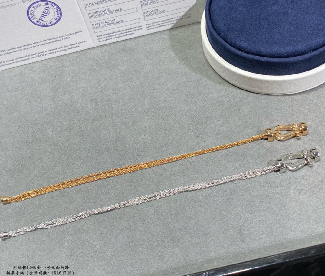 [Lumi Jewels]FORCE SMALL HORSESHOE  DIAMOND CHAIN ROPE BRACELET