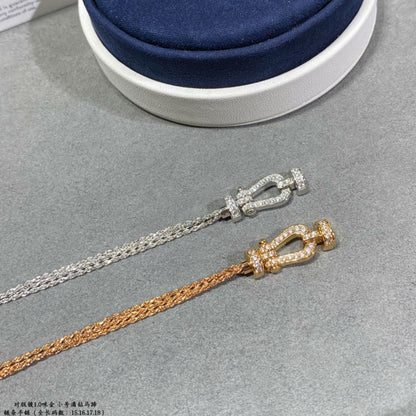 [Lumi Jewels]FORCE SMALL HORSESHOE  DIAMOND CHAIN ROPE BRACELET