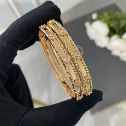 [Lumi Jewels]CLOVER BRACELET 4MM DIAMONDS