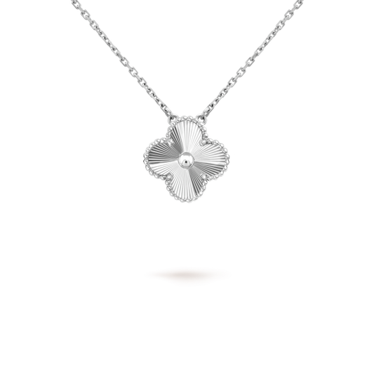 [Lumi Jewels]CLOVER 15MM LASER NECKLACE SILVER