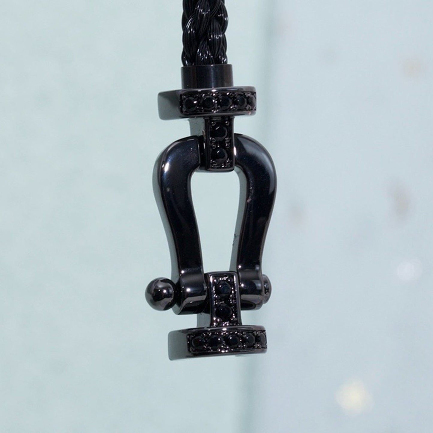 [Lumi Jewels]FORCE LARGE SERIES HORSESHOE BLACK SAMURAI BRACELET