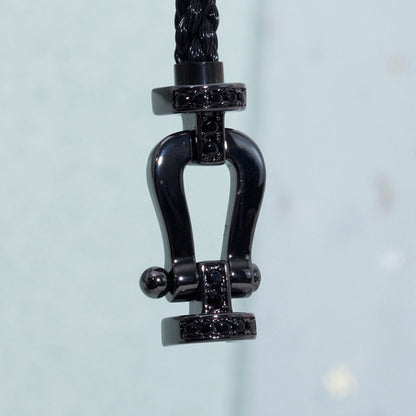 [Lumi Jewels]FORCE LARGE SERIES HORSESHOE BLACK SAMURAI BRACELET