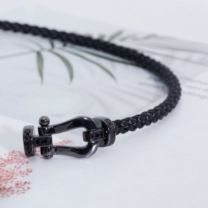 [Lumi Jewels]FORCE LARGE SERIES HORSESHOE BLACK SAMURAI BRACELET