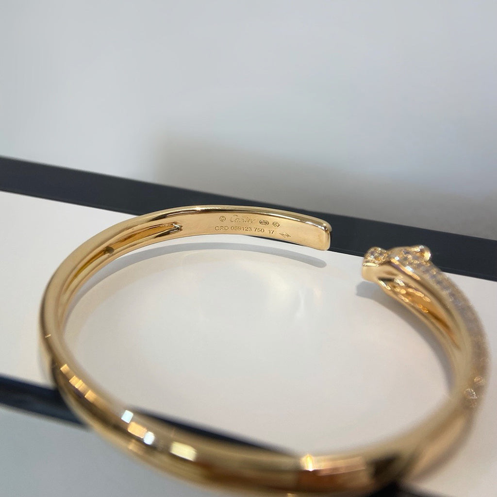 [Lumi Jewelry]PANTHERE HALF DIAMOND OPEN BRACELET