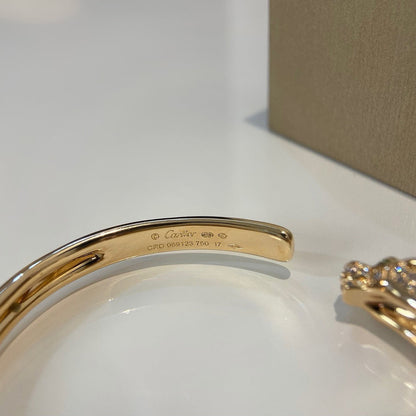 [Lumi Jewelry]PANTHERE HALF DIAMOND OPEN BRACELET
