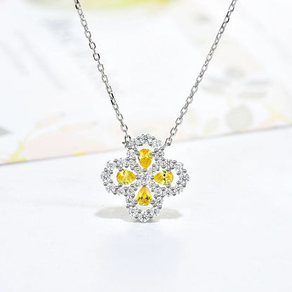 [Lumi Jewels]LOOP NECKLACE FULL MOTIF DIAMOND 16MM MULTIPLE COLORS