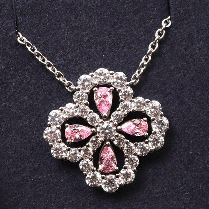 [Lumi Jewels]LOOP NECKLACE FULL MOTIF DIAMOND 16MM MULTIPLE COLORS
