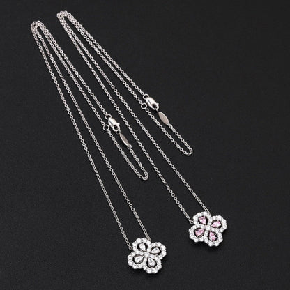 [Lumi Jewels]LOOP NECKLACE FULL MOTIF DIAMOND 16MM MULTIPLE COLORS