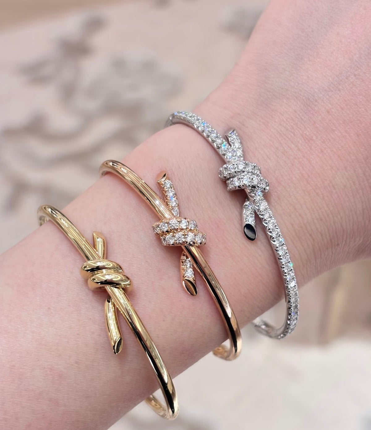 [Lumi Jewellery]TF-Knot 18K Gold Bangle