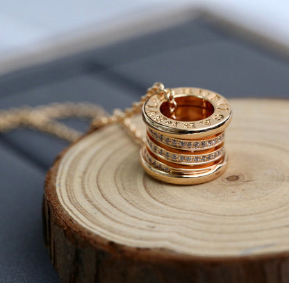 [Lumi Jewels]ZERO 1 PINK GOLD DIAMOND NECKLACE