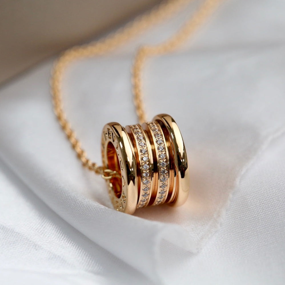 [Lumi Jewels]ZERO 1 PINK GOLD DIAMOND NECKLACE