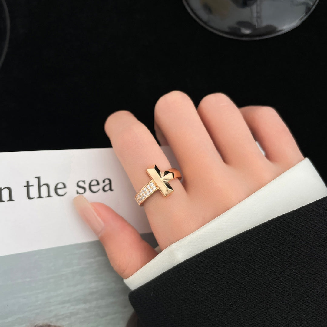 [Lumi Jewelry]T WIDE DIAMOND RING