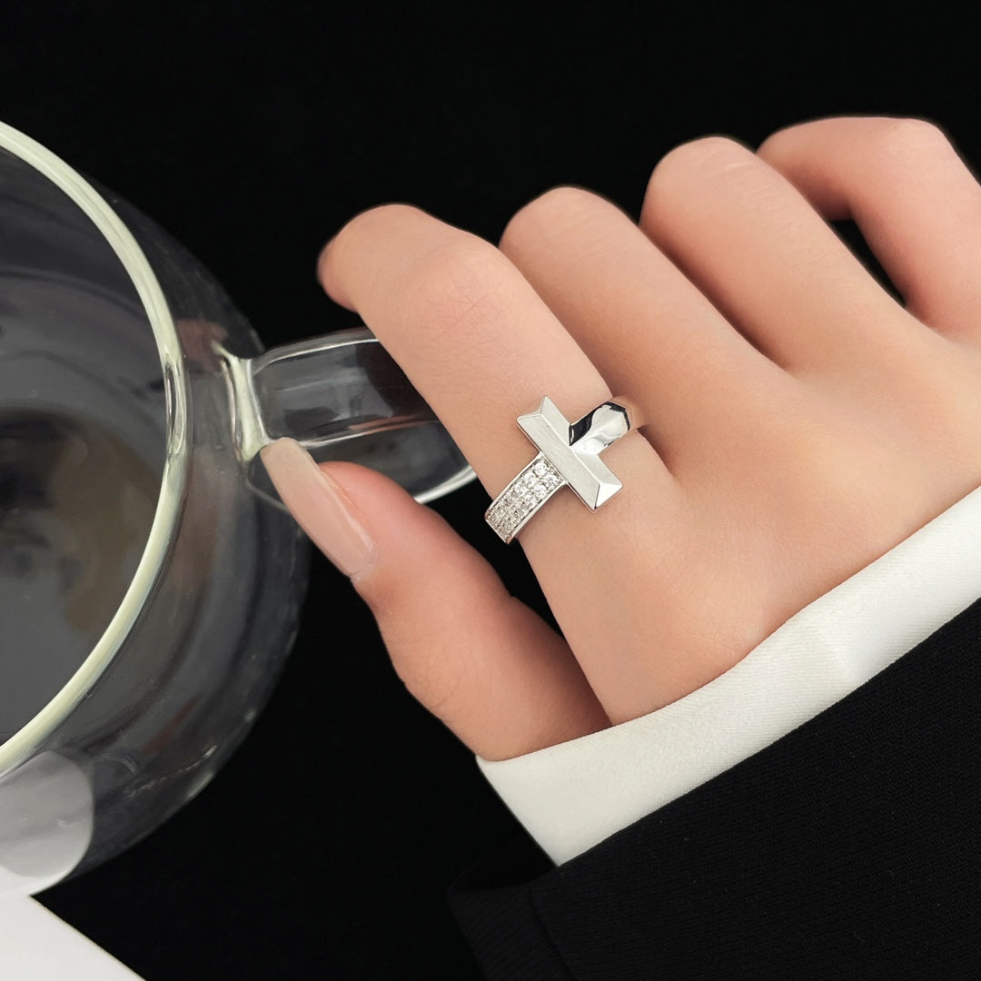 [Lumi Jewelry]T WIDE DIAMOND RING