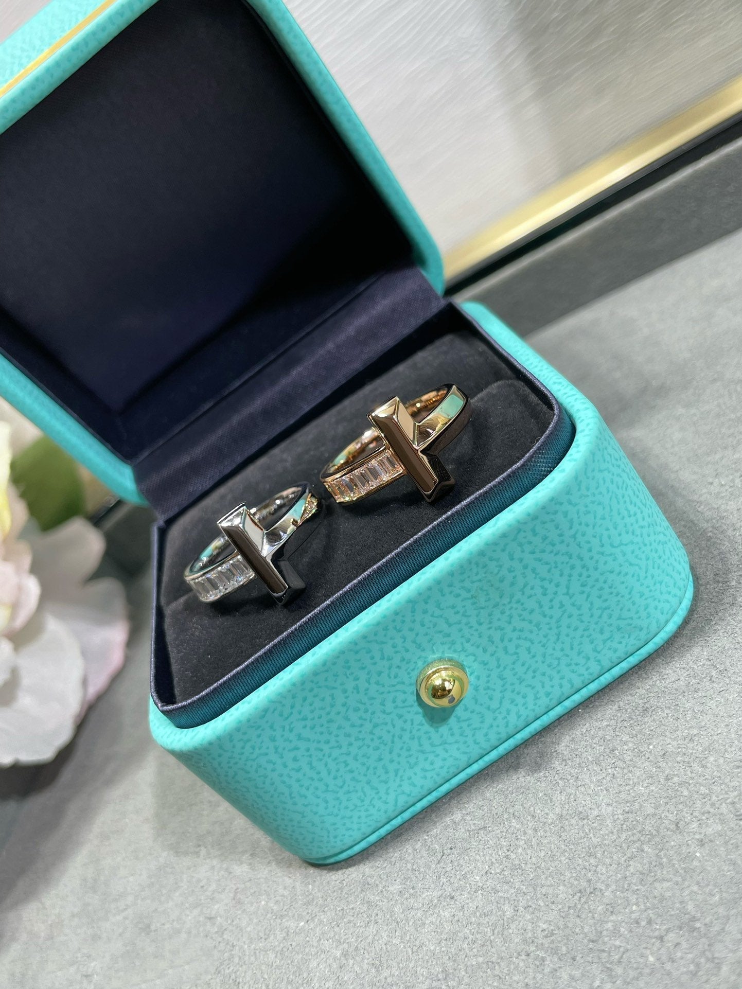 [Lumi Jewelry]T1 WIDE 4.5MM DIAMOND RING