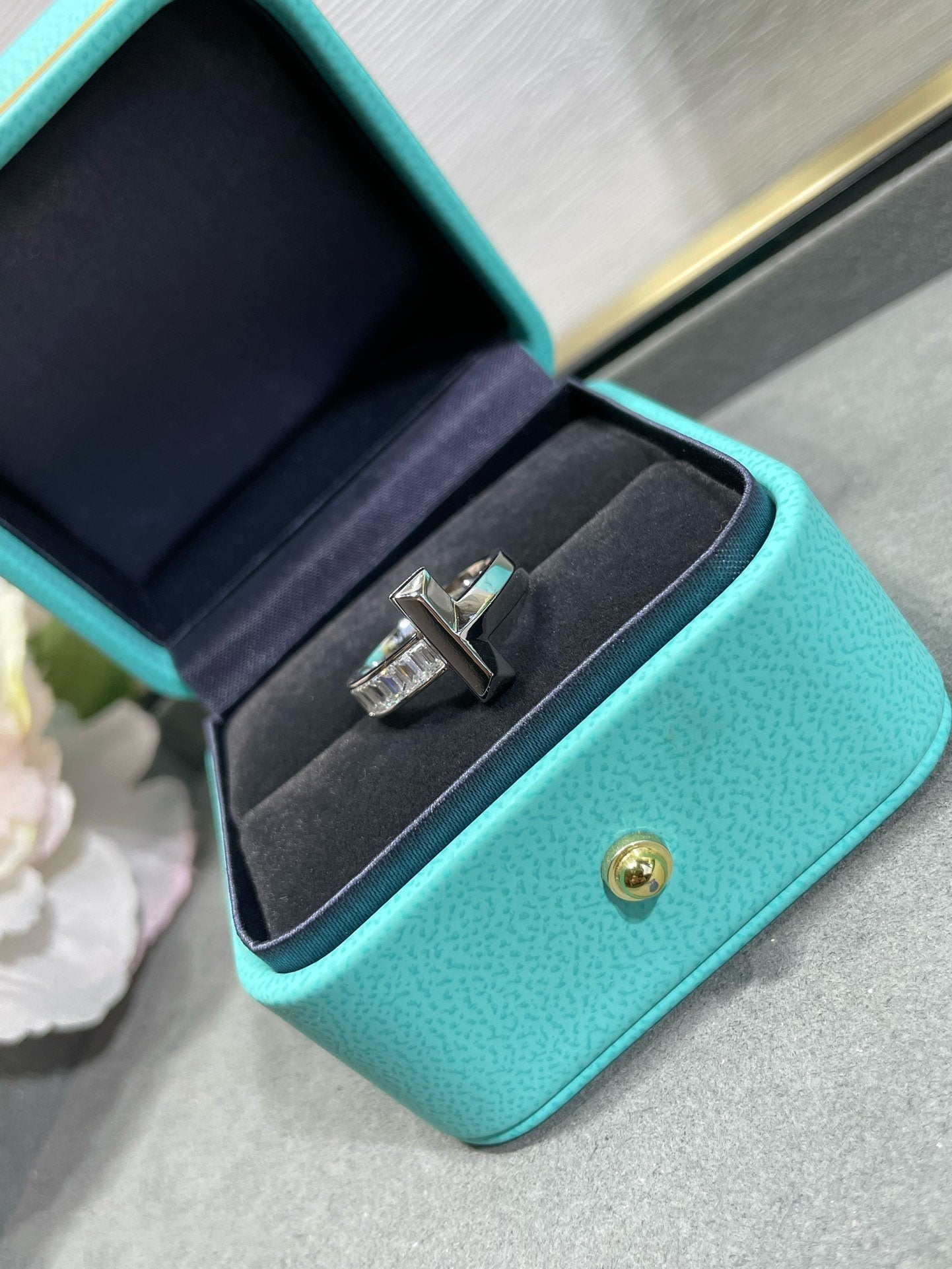[Lumi Jewelry]T1 WIDE 4.5MM DIAMOND RING
