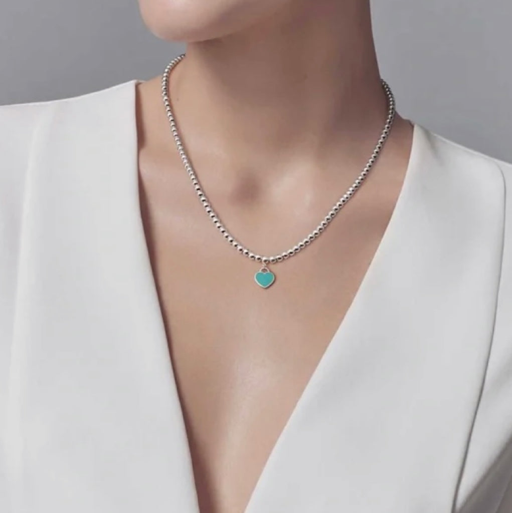 [Lumi Jewelry]RETURN TO TIF SILVER BEAD NECKLACE