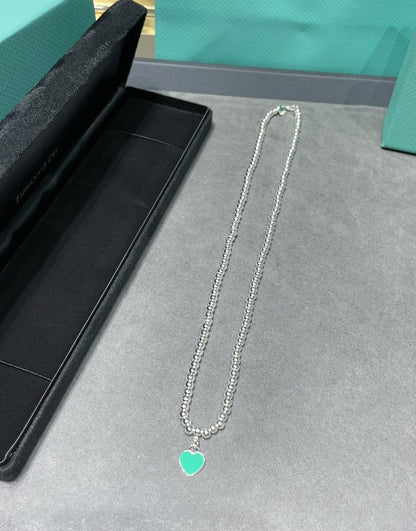 [Lumi Jewelry]RETURN TO TIF SILVER BEAD NECKLACE
