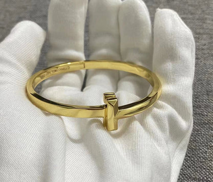 [Lumi Jewelry]T1 WIDE HINGED BANGLE BRACELET