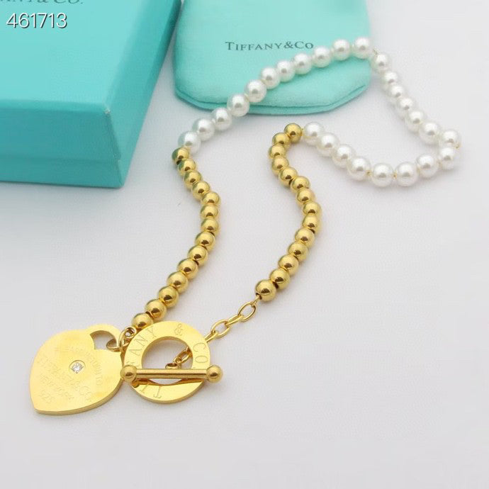 [Lumi Jewelry]RETURN TO TIF HEART TAF BEAD PEARL BRACELET