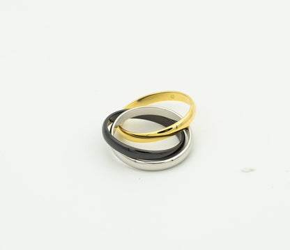 [Lumi Jewels]TRINITY RING BLACK GOLD SILVER