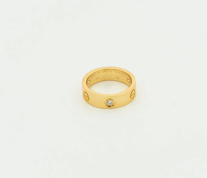 [Lumi Jewels]LOVE RING 5.5MM 3 DIAMONDS GOLD