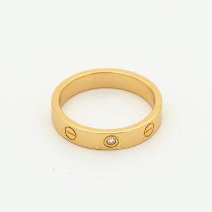 [Lumi Jewels]LOVE RING 4MM 1 DIAMOND PINK GOLD