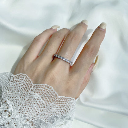 [Lumi Jewels]Sparkling Round Cut Tennis Ring