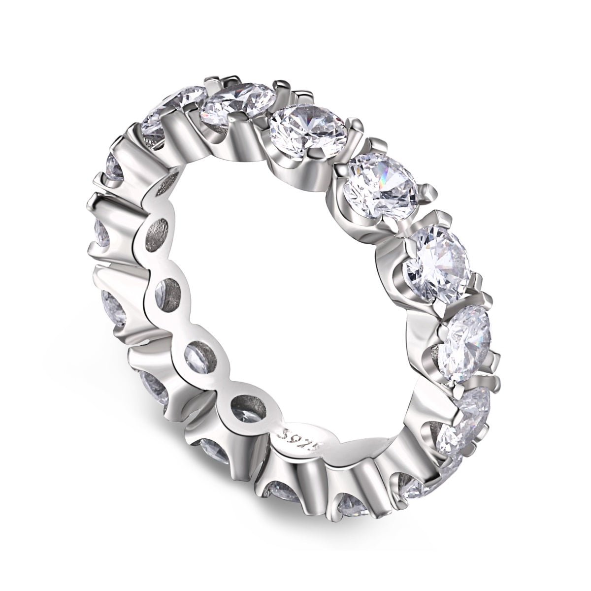 [Lumi Jewels]Eternity Round Cut Tennis Ring