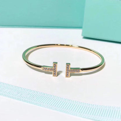 [Lumi Jewelry]T BRACELET 1.8MM GOLD DIAMOND