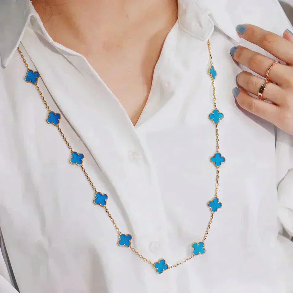 [Lumi Jewels]CLOVER 20 MOTIFS TURQUOISE GOLD