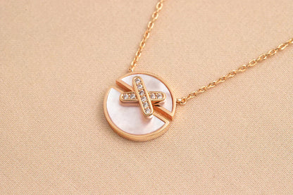 [Lumi Jewels]JEUX DE ROSE GOLD DIAMOND NECKLACE