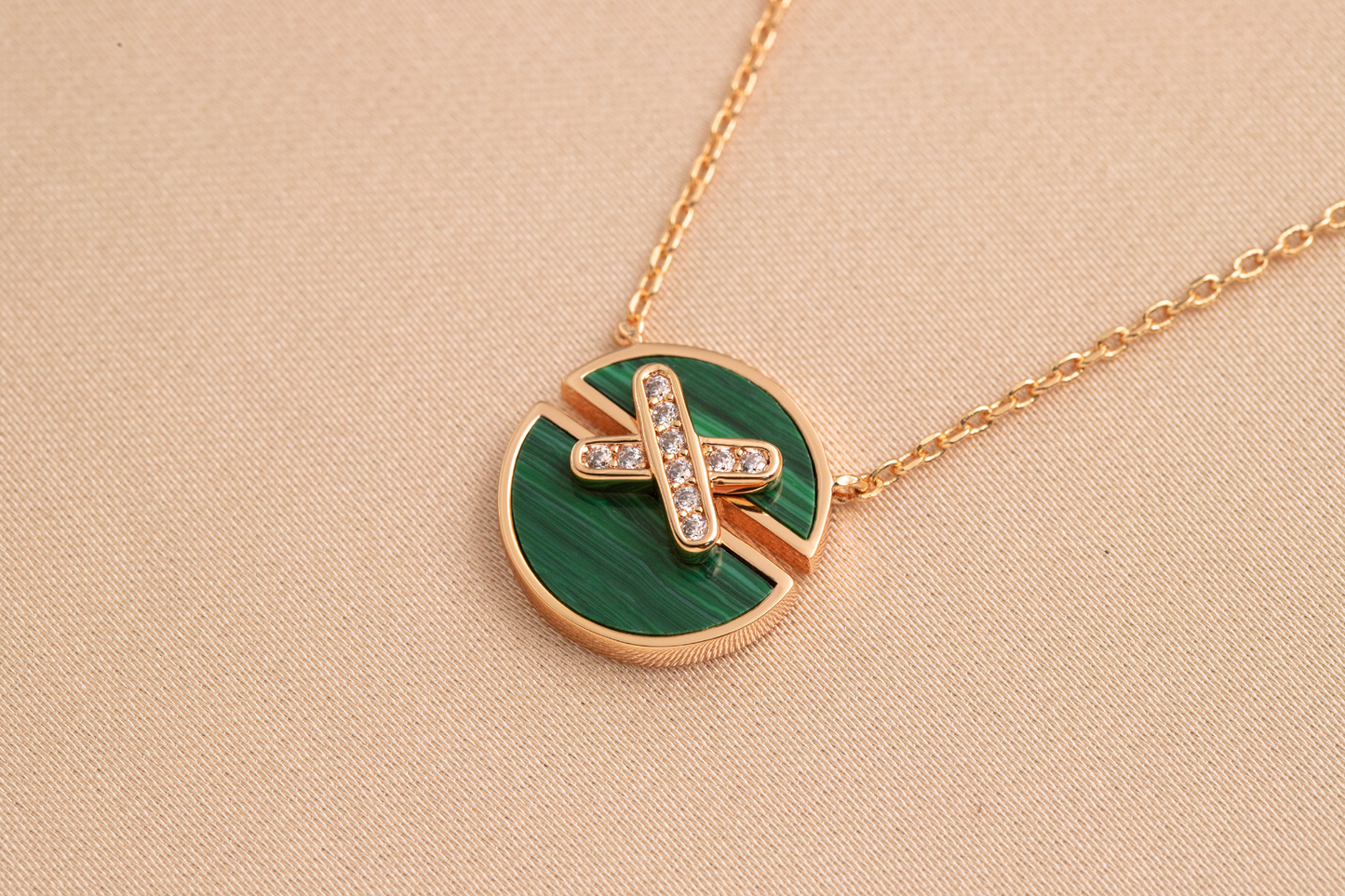 [Lumi Jewels]JEUX DE PINK GOLD DIAMOND NECKLACE