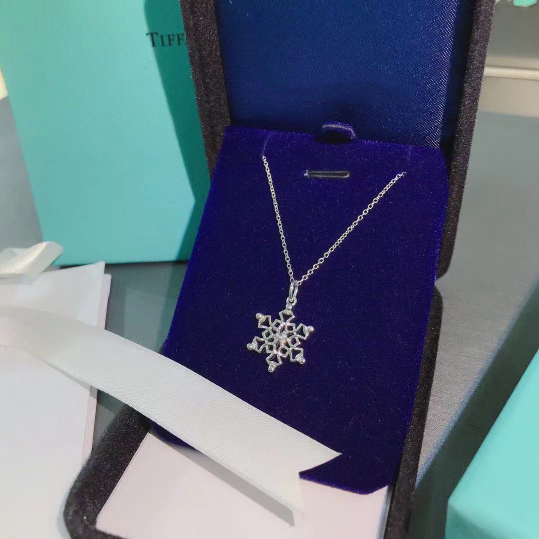 [Lumi Jewelry]STERLING SILVER SNOWFLAKE PENDANT NECKLACE