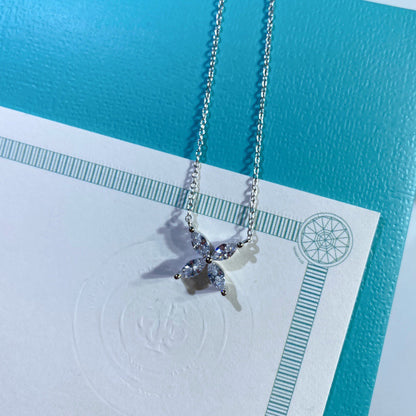 [Lumi Jewelry]PLATINUM AND DIAMOND VICTORIA PENDANT NECKLACE