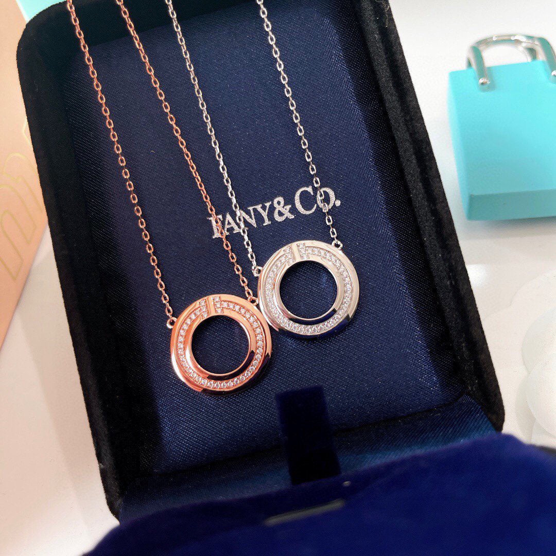 [Lumi Jewelry]DIAMOND AND MOTHER OF PEARL CIRCLE PENDANT
