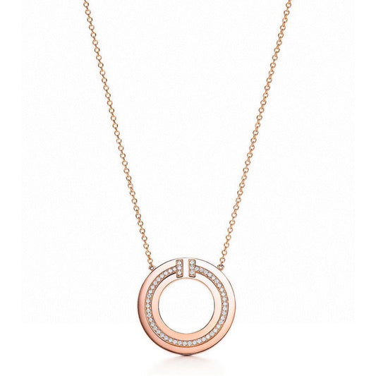 [Lumi Jewelry]DIAMOND AND MOTHER OF PEARL CIRCLE PENDANT