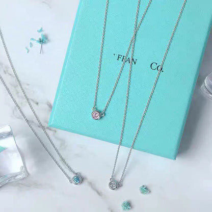 [Lumi Jewelry]ELSA PERETTI SERIES SINGLE DIAMOND SIMPLE NECKLACE