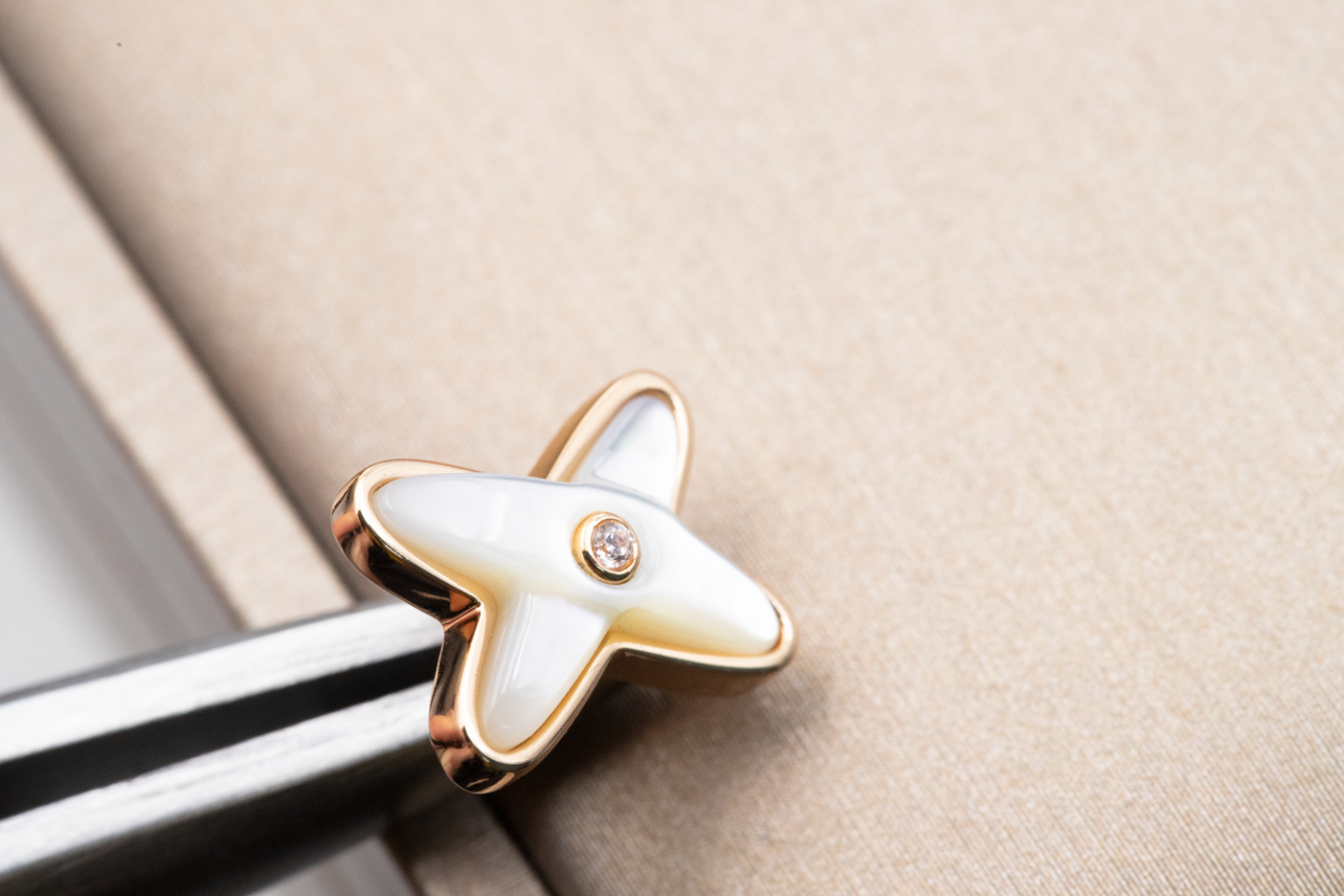 [Lumi Jewels]JEUX DE WHITE MOP ROSE GOLD DIAMOND EARRINGS