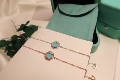 [Lumi Jewelry]DIAMOND CIRCLE PINK GOLD BRACELET