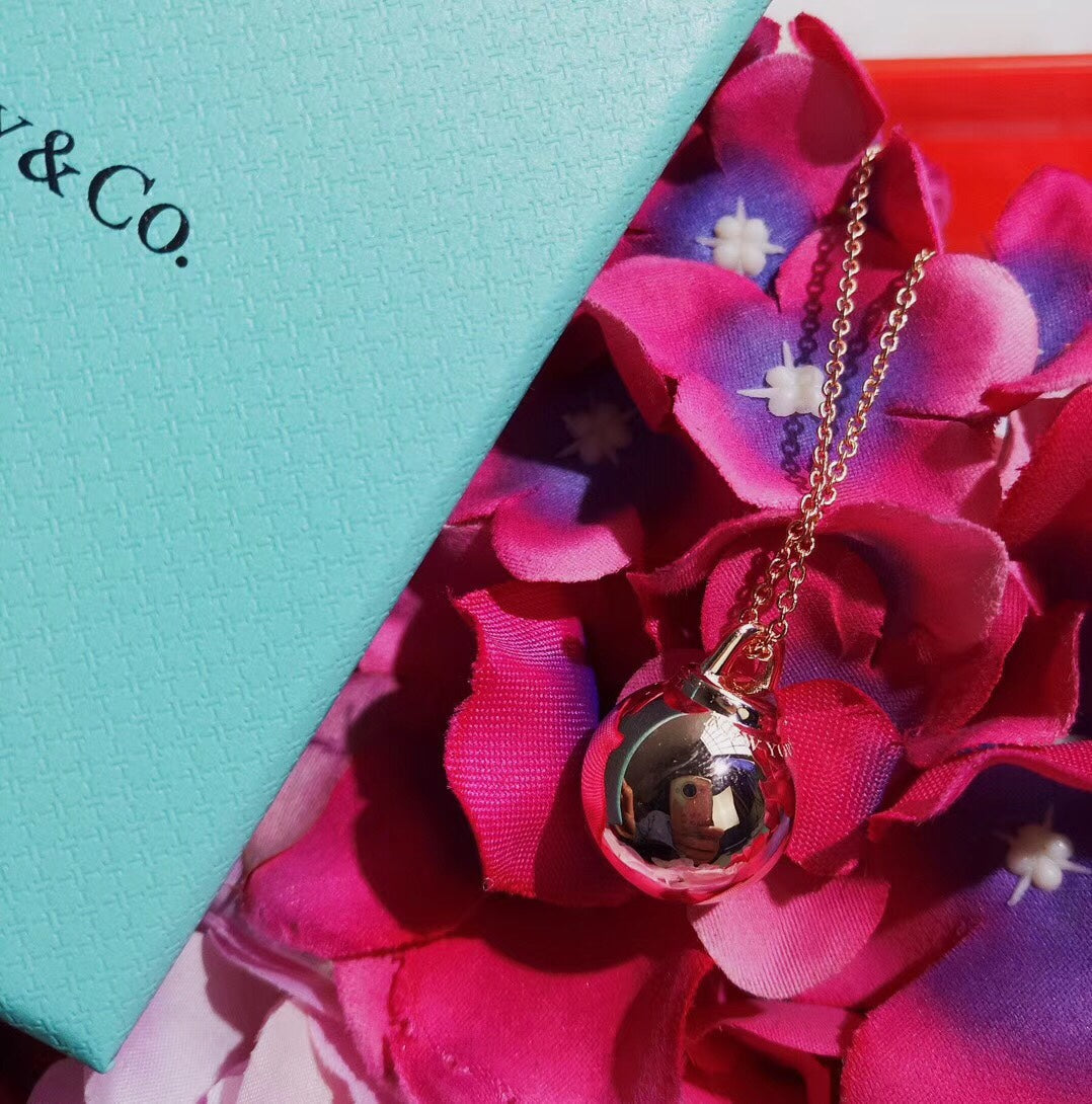 [Lumi Jewelry]HARDWEAR PENDENTIF BALL ROSE NECKLACE