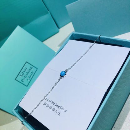 [Lumi Jewelry]YARD TURQUOISE NECKLACE SILVER