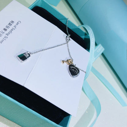 [Lumi Jewelry]LOVE HEART TAG KEY NECKLACE