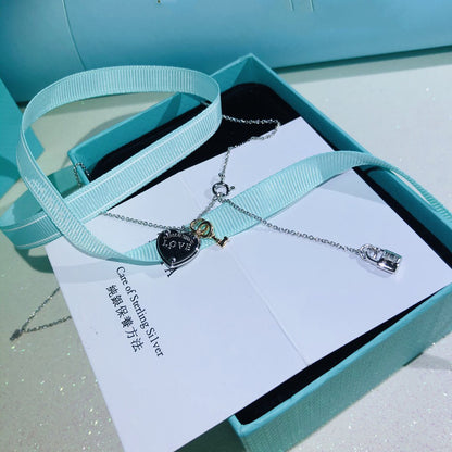 [Lumi Jewelry]LOVE HEART TAG KEY NECKLACE