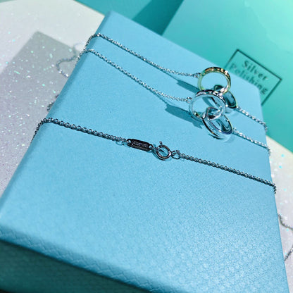[Lumi Jewelry]INTERLOCKING CIRCLES PENDANT SMALL NECKLACE