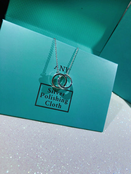 [Lumi Jewelry]INTERLOCKING CIRCLES PENDANT SMALL NECKLACE