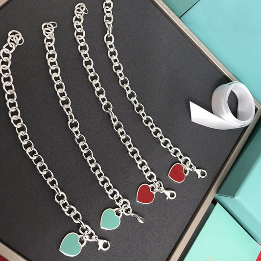 [Lumi Jewelry]HEART TAG BRACELET SILVER MEDIUM