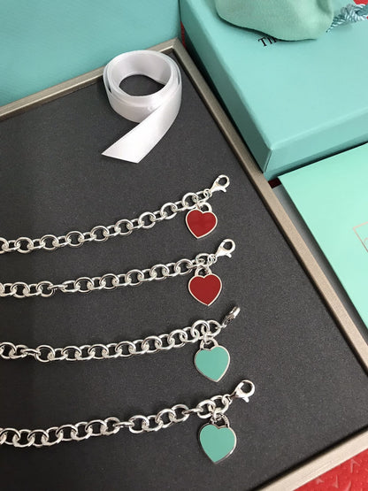 [Lumi Jewelry]HEART TAG BRACELET SILVER MEDIUM