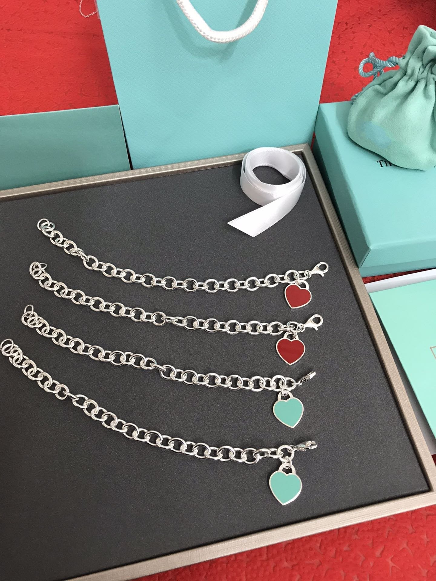 [Lumi Jewelry]HEART TAG BRACELET SILVER MEDIUM