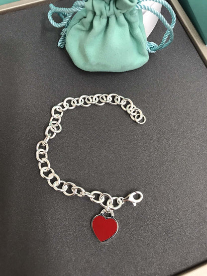 [Lumi Jewelry]HEART TAG BRACELET SILVER MEDIUM